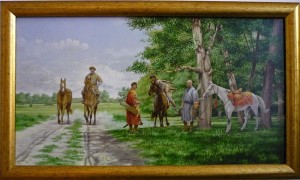 JERZY MULLER / OBRAZ / SCENKA RODZAJOWA