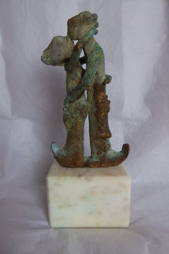Adam Kuba Matejkowski,rzezba pt. Para,braz patynowanyrzezba do salonu,rzezba na prezent,galeria sztuki Bellotto Warszwa.JPG
