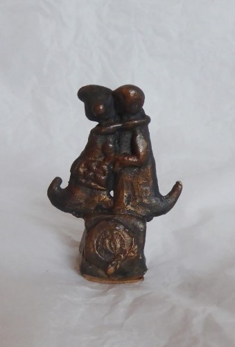 Adam Kuba Matejkowski,rzezba pt. Całuski 5 cm,braz patynowanyrzezba dla zakochanych,rzezba na prezent,galeria sztuki Bellotto Warszwa.JPG