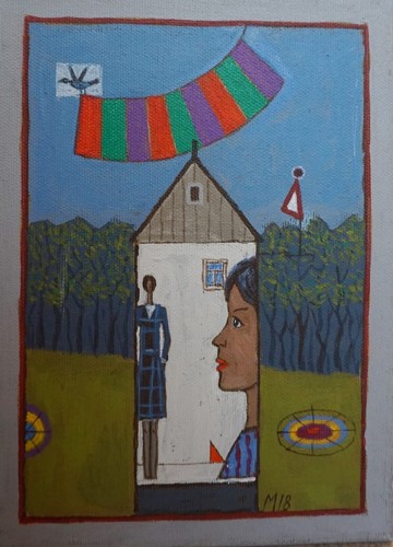 Mikołaj Malesza_Trampoliny i chorągiewki_obraz _Galeria sztuki Bellotto Warszawa.JPG