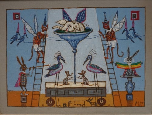 Mikołaj Malesza_Teatrzyk_obraz _Galeria sztuki Bellotto Warszawa.JPG