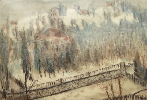 Henryk Lewensztadt_obraz dla kolekcjonerów_sztuka XX wieku_pejzaż zimowy_galeria sztuki Bellotto Warszawa.JPG