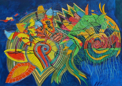 Andrzej_Damiecki_Kameleon2_100x140cm_2015 rok_galeria sztuki Bellotto Warszawa.JPG