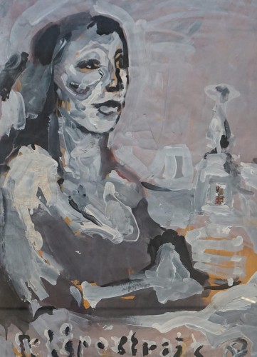 Tomasz Kazikowski_Elki portrait_gwasz_obraz dla kolekcjonerów_galeria sztuki Bellotto Warszawa.JPG