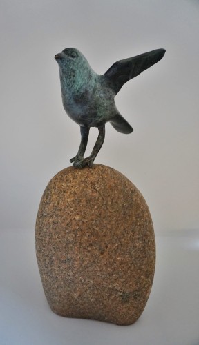 Dariusz Wieczerzak_ptaki_wróbelek z skrzydełkami_galeria sztuki Bellotto Warszawa aa.JPG