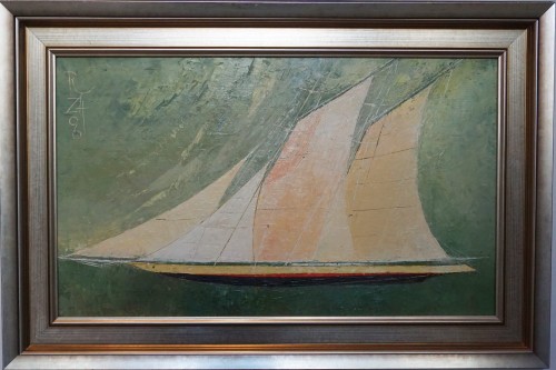 Ryszard Zając _Yacht Blue_36x60 cm_2006 rok.JPG