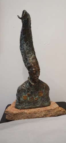 Dariusz Kowalski Kodar _rzezba_Clown_63 cm-galeria sztuki Bellotto Warszawa.JPG