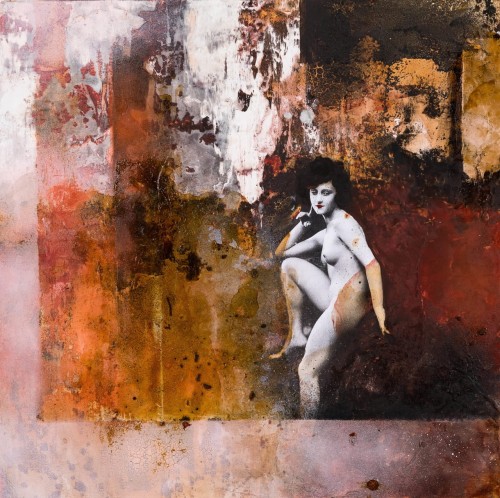 Renata Szyszlak_Kobieta_technika własna na płótnie_50x 50 cm_galeria sztuki Bellotto Warszawa.jpg