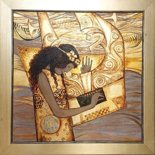 Anna Zalewska Falinska_według Klimnta_Muzyka_olej na płótnie_galeria sztuki Bellotto Warszawa.jpg