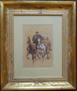 KRZYSZTOF JAROCKI /AKWARELA /PRZEJAŻDŻKA