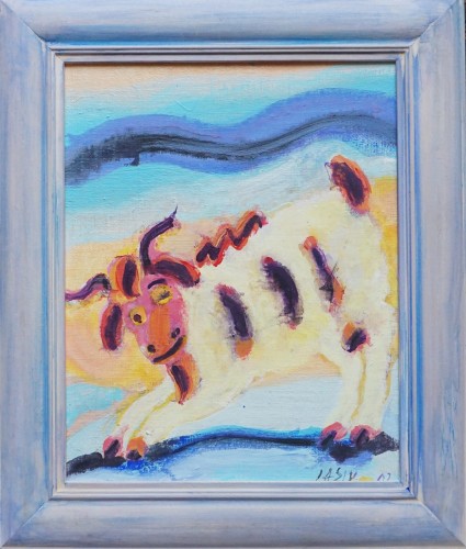Paweł Lasik_obraz_Koziołek _Syros_2002 rok_galeria sztuki Bellotto Warszawa.JPG