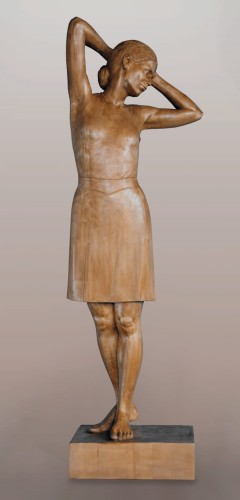 Andrzej Szczepaniec_Dziewczyna_drewno lipowe_2022 rok_galeria sztuki Bellotto Warszawa.jpg