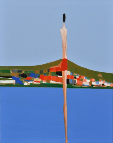 Zbigniew Nowosadzki, Wyspa, 2022, akryl na płótnie, 92x73 cm _galeria sztuki Bellotto Warszawa.JPG