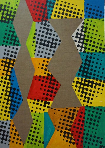 piotr młodożeniec_abstrakcja _fragmenty kolażu_technika własna_133 x 94 cm_2023 rok_galeria sztuki Bellotto Warszawa b.JPG