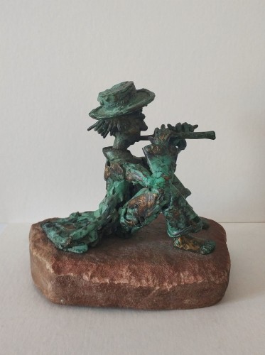 Zbigniew Bachanek _rzezba brązpatynowany_Flecista_galeria sztuki Bellotto Warszawa a.jpg