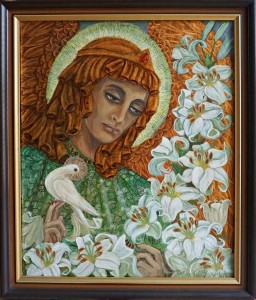 WIESŁAWA KWIATKOWSKA / OBRAZ/ ARCHANIOŁ GABRIEL ( MĄŻ BOŻY )
