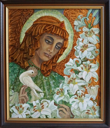 Wiesława Kwiatkowska_Archanioł Gabriel Mąż Boży_1997 Warszawa_galeria sztuki Bellotto Warszawa.JPG