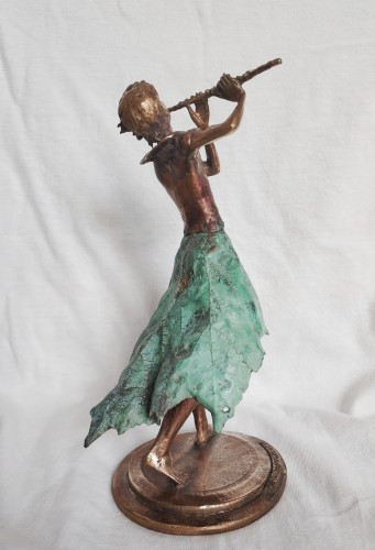 Andrzej Szczepaniec_Flecistka_braz patynowany_muzyka_galeria Bellotto Warszwa a.jpg