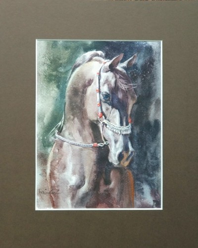 Aleksander Franko_Koń__akwarela_galeria sztuki Bellotto Warszawa.jpg b.jpg
