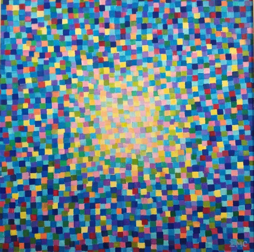 Zofia Matuszczyk Cygańska_obraz dla kolekcjonerów_Niebieski_1999 rok_galeria sztuki Bellotto Warszawa.jpg