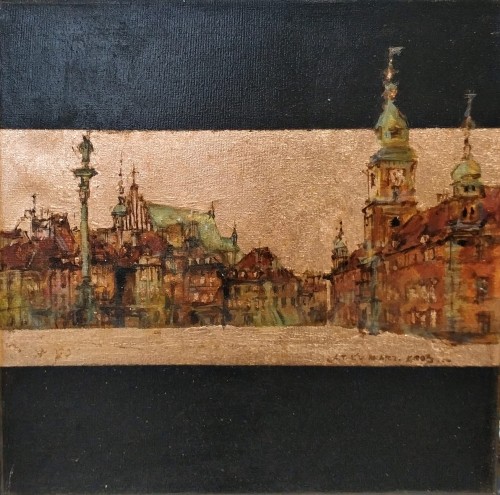 Alicja Pochopień Kuzniarz_Warszawskie widoki_Plac Zamkowy_galeria sztuki Bellotto Warszawa puu.jpg