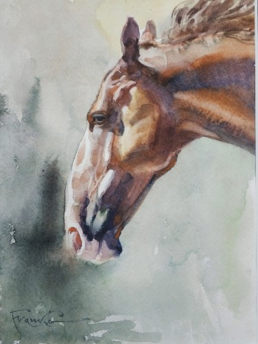 Aleksander Franko _akwarela_Konie_galeria sztuki Bellotto Warszawa.jpg