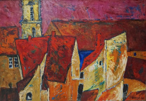 Wanda Wedecka_Starówka_90x 130 cm_1962 rok.JPG