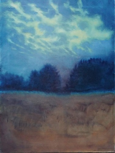 Agata Murawiec _Ziemia jałowa,niebo niespokojne,a las stabilny,kojacy,oaza_75 x 56 cm_2023_galeria sztuki Bellotto Warszawa.JPG