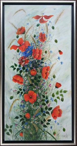 Bożena Olak_Kwiaty czerwone_70 x 50 cm_2024 rok_galeria sztuki Bellotto Warszawa.jpg