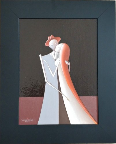 Bożena Duda_Pocałunek_olej na  płycie_2024 rok_galeria sztuki Bellotto Warszawa.jpg