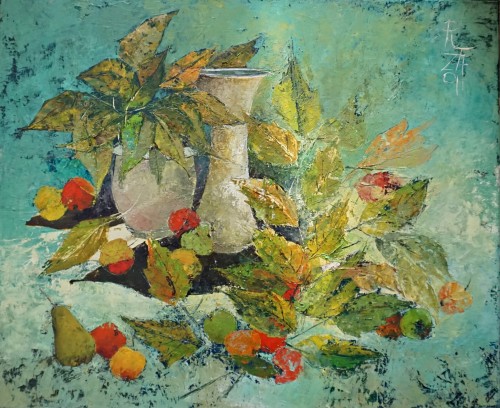Ryszard Zając_martwa natura_still life autumne_46 x 56 cm_2001 rok_sztuka XX wieku_galeria sztuki Bellotto Warszawa.JPG