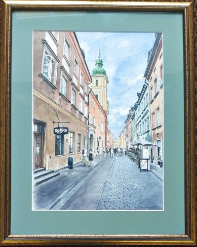 Piotr Stefanow_uliczki warszawski_Ulica Piwna_akwarela_galeria sztuki Bellotto Warszawa.jpg