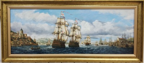 andrzej Orliński_Flota wypływa_olej na płótnie_2024 rok_marynistyka_galeroa sztuki Bellotto Warszwa.jpg