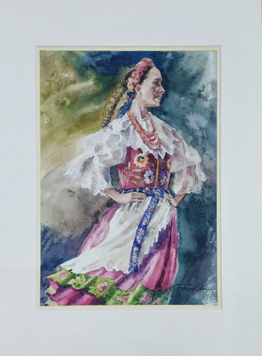 Aleksander Franko _akwarela _Na ludowo_2024 rok_galeria sztuki Bellotto Warszawa.jpg