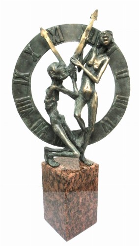 Marek Czarnecki_Panta Rei_brąz patynowany_rzezba_galeria sztuki Bellotto Warszawa.JPG