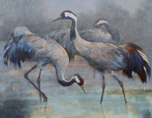 EWA LASEK / OBRAZ / KOMPOZYCJA - ŻURAWIE