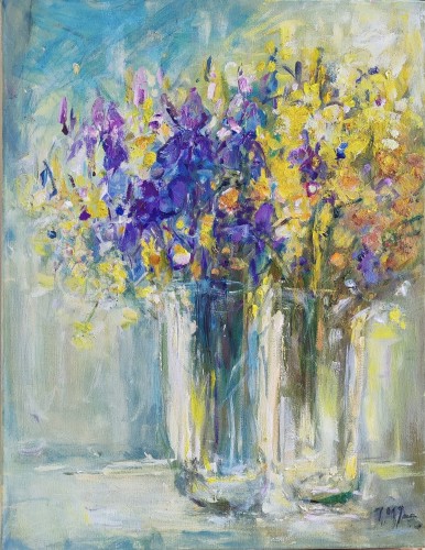 Jadwiga Maria Jarosiewicz_kwiaty z łaki_olej na płótnie_kwiaty_galeria sztuki Bellotto Warszawa.jpg