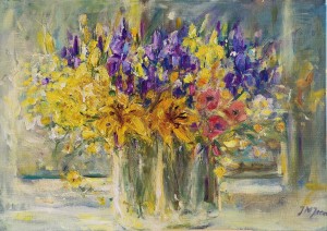 JADWIGA MARIA JAROSIEWICZ / OBRAZ / ŁĄKA W WAZONIE