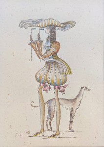 LENA SUBOTA / OBRAZ/ KAWALER Z CHARTEM