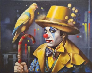 VLADIMIR MARDASHOV / OBRAZ / KLAUN Z PTAKIEM