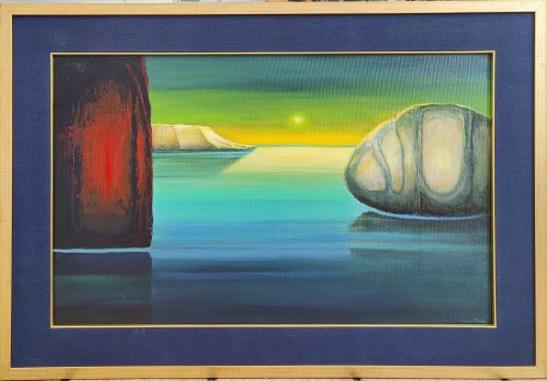 Sabina Maria Grzyb_Tęczowy zachód_50x 80 cm_2023 rok_galeria sztuki Bellotto Warszawa.jpg