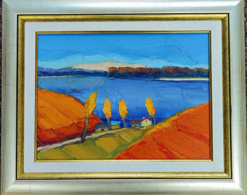 Krzysztof Raczyński Krzyr_Pejzaż z rzeka_polski pejzaz_olej na płótnie_galeria sztuki Bellotto Warszawa ccc.jpg