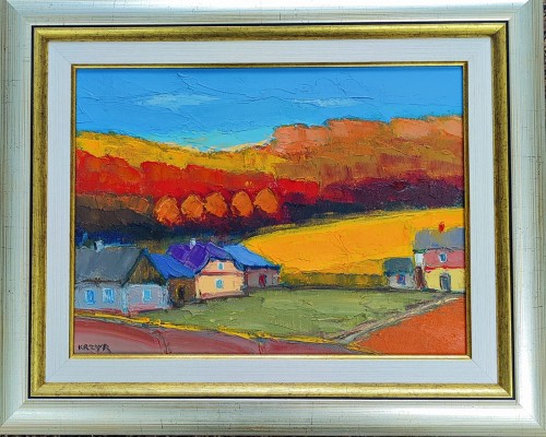 Krzysztof Raczyński Krzyr_Kazimierz podwórko_polski pejzaz_olej na płótnie_galeria sztuki Bellotto Warszawa ccc.jpg