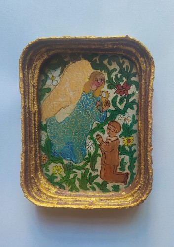 Magdalena Hniedziewicz_na szkle malowane_Anioły_Anioł i chłopiec_galeria sztuki Bellotto Warszawa.jpg jjjA.jpg