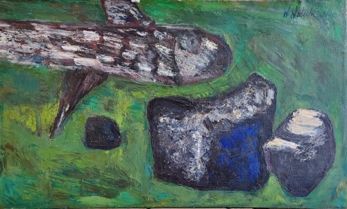 Wanda Wedecka_jezioro_84 x 138 cm_1960 r_sztuka XX wieku_galeria sztuki Bellotto Warszawa.jpg