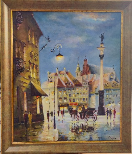 Magdalena Starzycka_widoki z warszawy_plac Zamkowy_65 x 54 cm_galeria sztuki Bellotto Warszawa.jpg