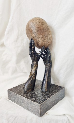 Rafał Ciesielski_brąz _kamień_Kamienne dusze_galeria sztuki Bellotto Warszawa.jpg