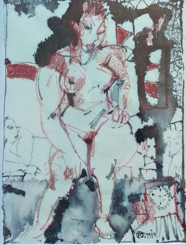 Tomasz Kazikowski_akt siedzący_erotyka_lata 90 XX wieku_galeria sztuki Bellotto Warszawa.jpg