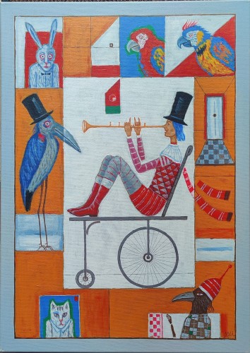 Mikołaj Malesza_akryl na płótnie_cykl podróż z alicja II_2023 rok_galeria sztuki Bellotto Warszawa.jpg