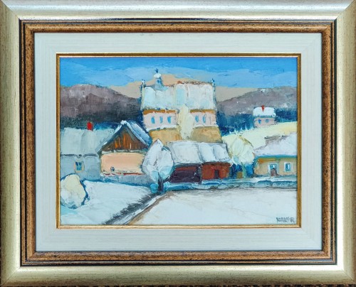 Krzysztof Raczyński Krzyr_Pejzaż z klasztorem_pejzaż polski_galeria sztuki Bellotto Warszawa.jpg